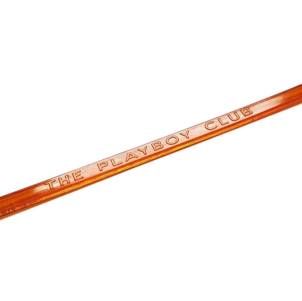 Vntg The Playboy Club Orange Bunny Stir Swizzle Stick. 8.5" - Picture 4 of 6